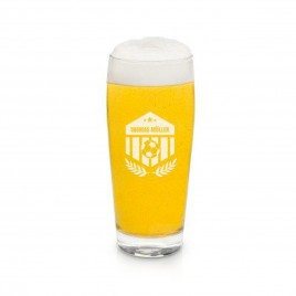 Bier glas voor Bright - Voetbal glas met graveren