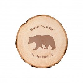 Boomsnede met graveren - Papa Bear - medium