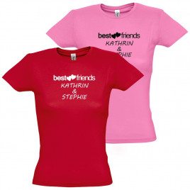 Dames -T-Shirt "Best friends"