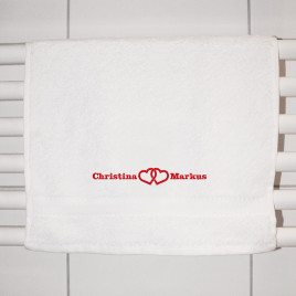Handdoek met geborduurde naam