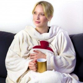 Hugz - de deken met mouwen - Vanilla - met personalisatie