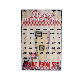 Metalen kalender "Bier"