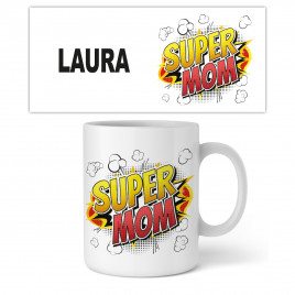 Personaliseerbare mok "Super Mom“